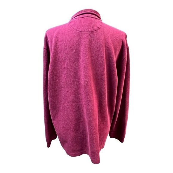 Chaps Mens Quarter Zip Sweater~Size Lrg~Maroon Long Sleeve Layering Shirt L5 16 - Picture 5 of 11